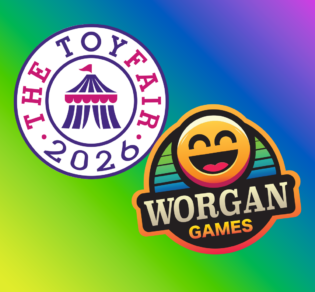 Toy Fair Logo and Worgan Games Logo